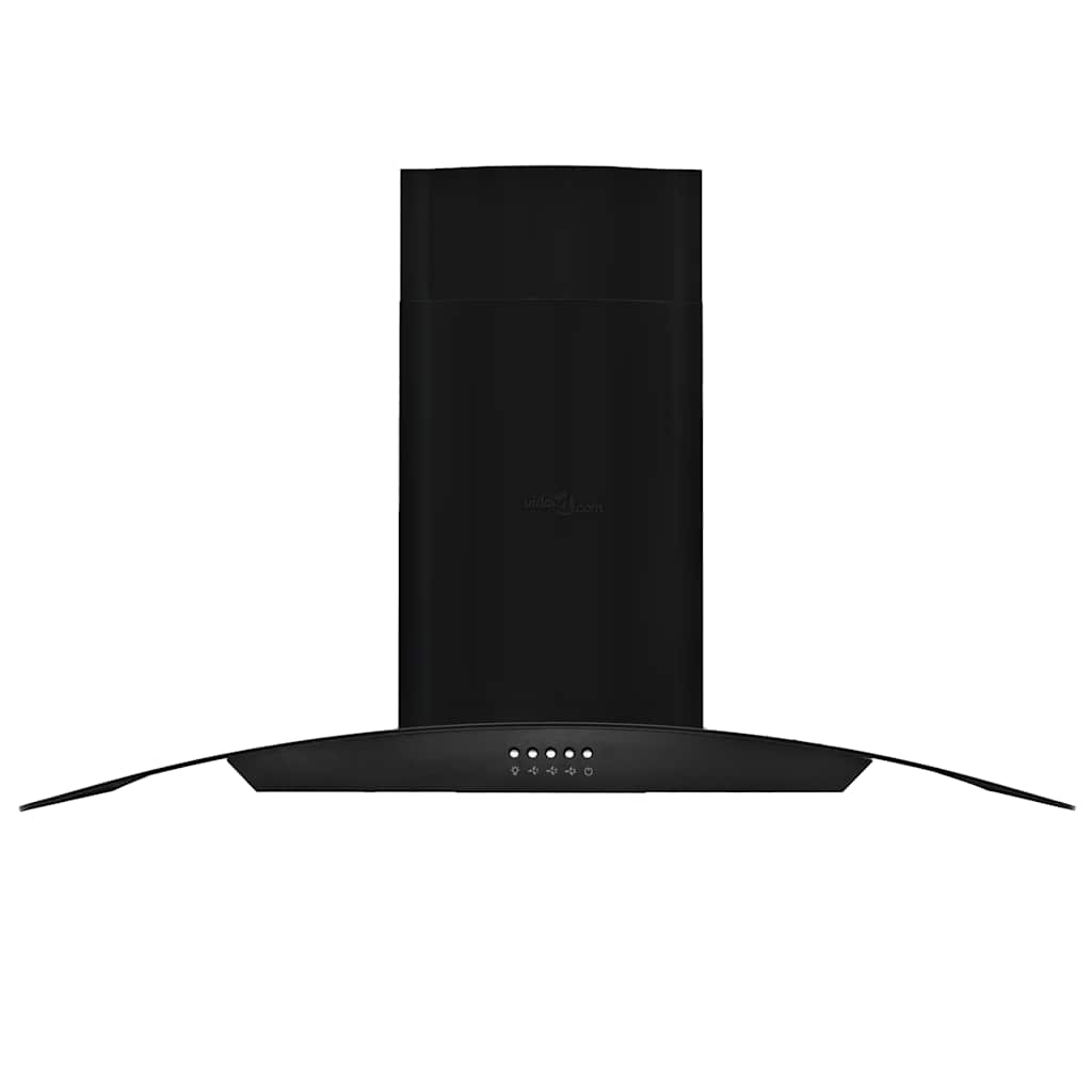 vidaXL Wandafzuigkap 756 m³/u 90 cm roestvrij staal zwart - Aashly