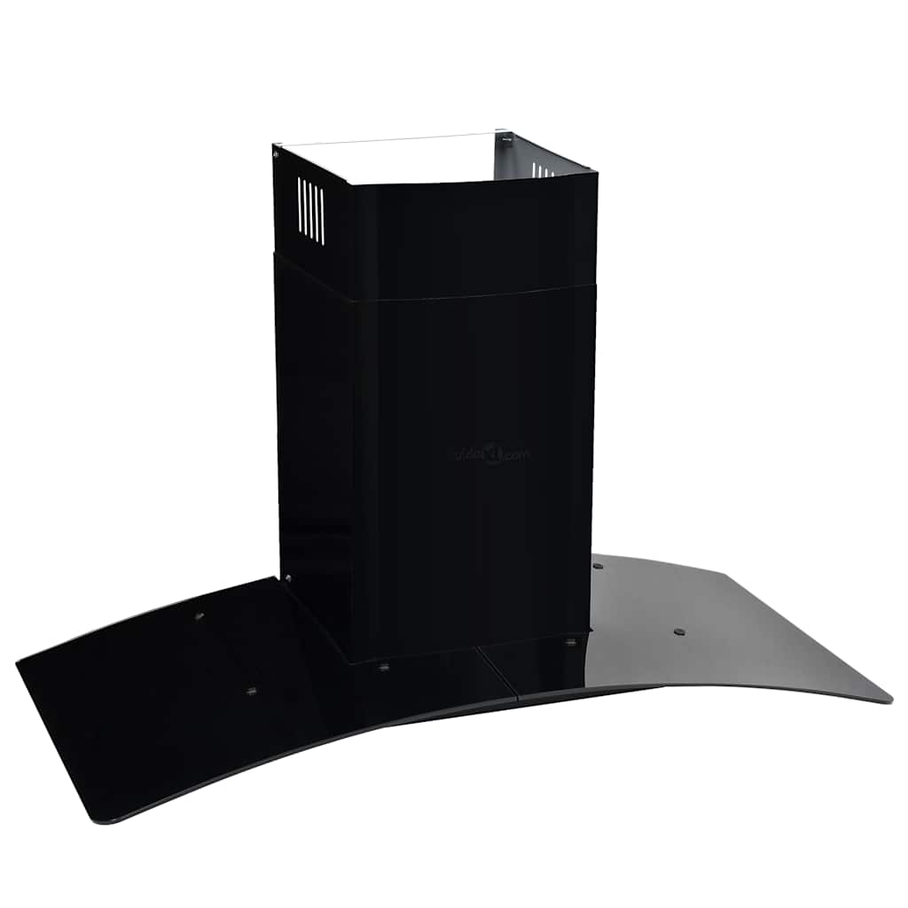 vidaXL Wandafzuigkap 756 m³/u 90 cm roestvrij staal zwart - Aashly