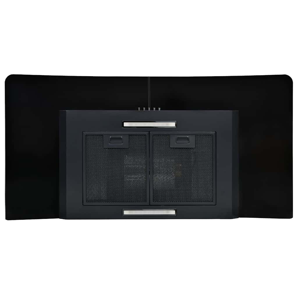 vidaXL Wandafzuigkap 756 m³/u 90 cm roestvrij staal zwart - Aashly
