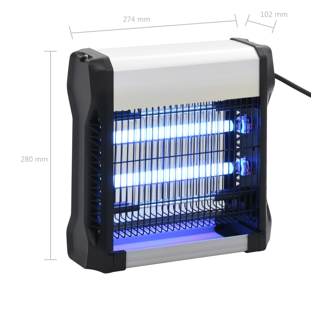 vidaXL Fly Killer 40 W aluminium ABS black