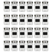 vidaXL Opbergpotten met stickers 24 st 300 ml - Aashly