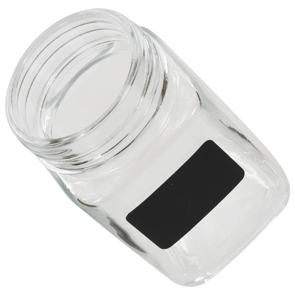 vidaXL Opbergpotten met stickers 24 st 300 ml - Aashly
