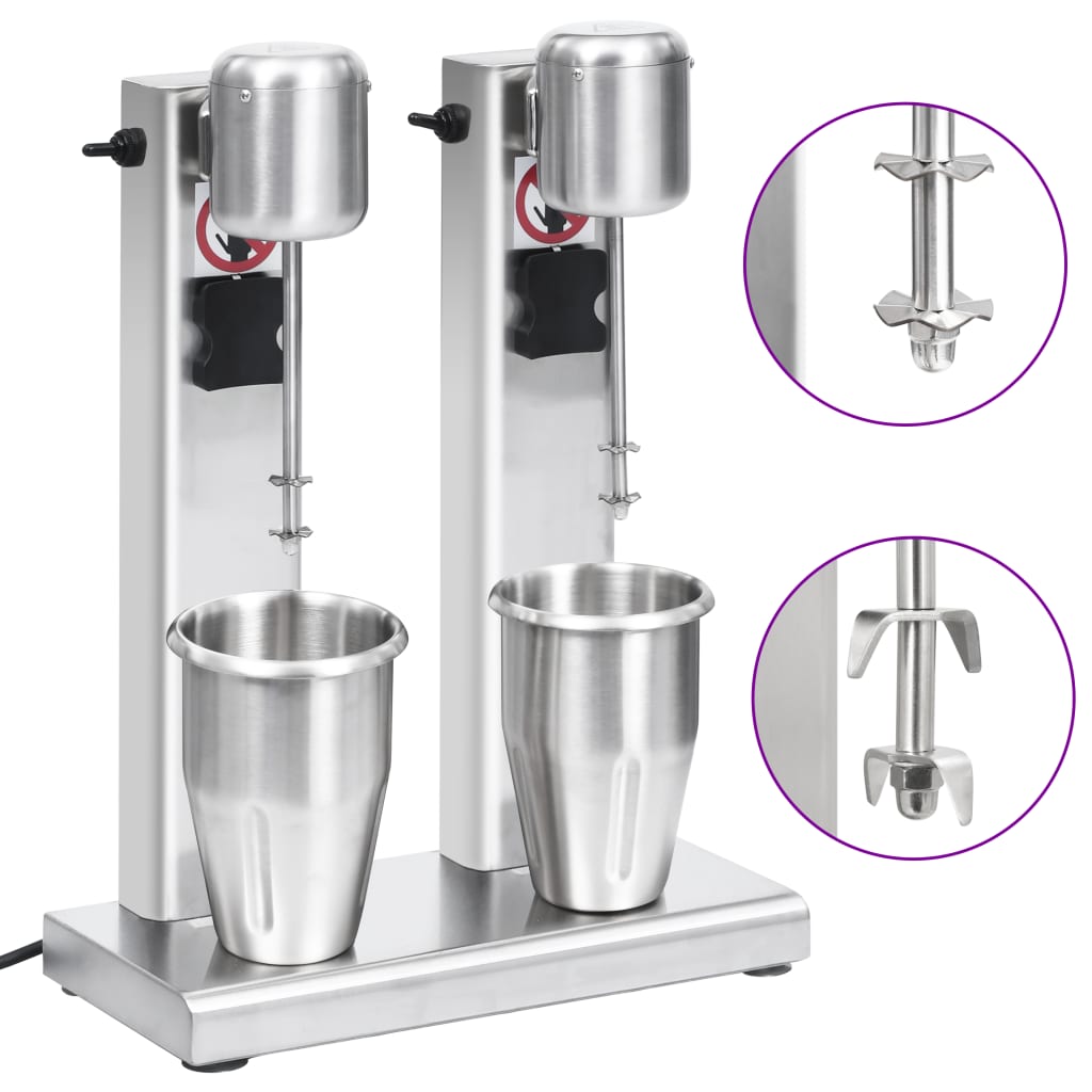vidaXL Milkshake mixer 1 L roestvrij staal - Aashly