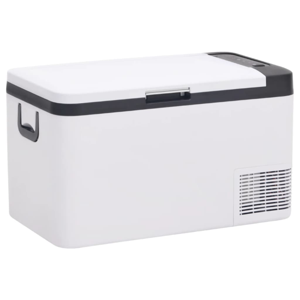 vidaXL Koelbox met handvat 25 L PP & PE zwart en wit - Aashly