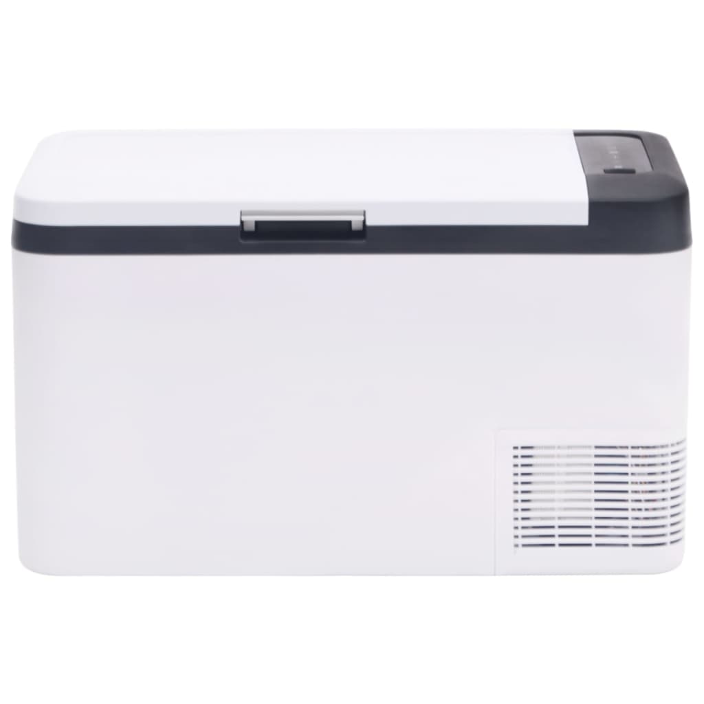 vidaXL Koelbox met handvat 25 L PP & PE zwart en wit - Aashly