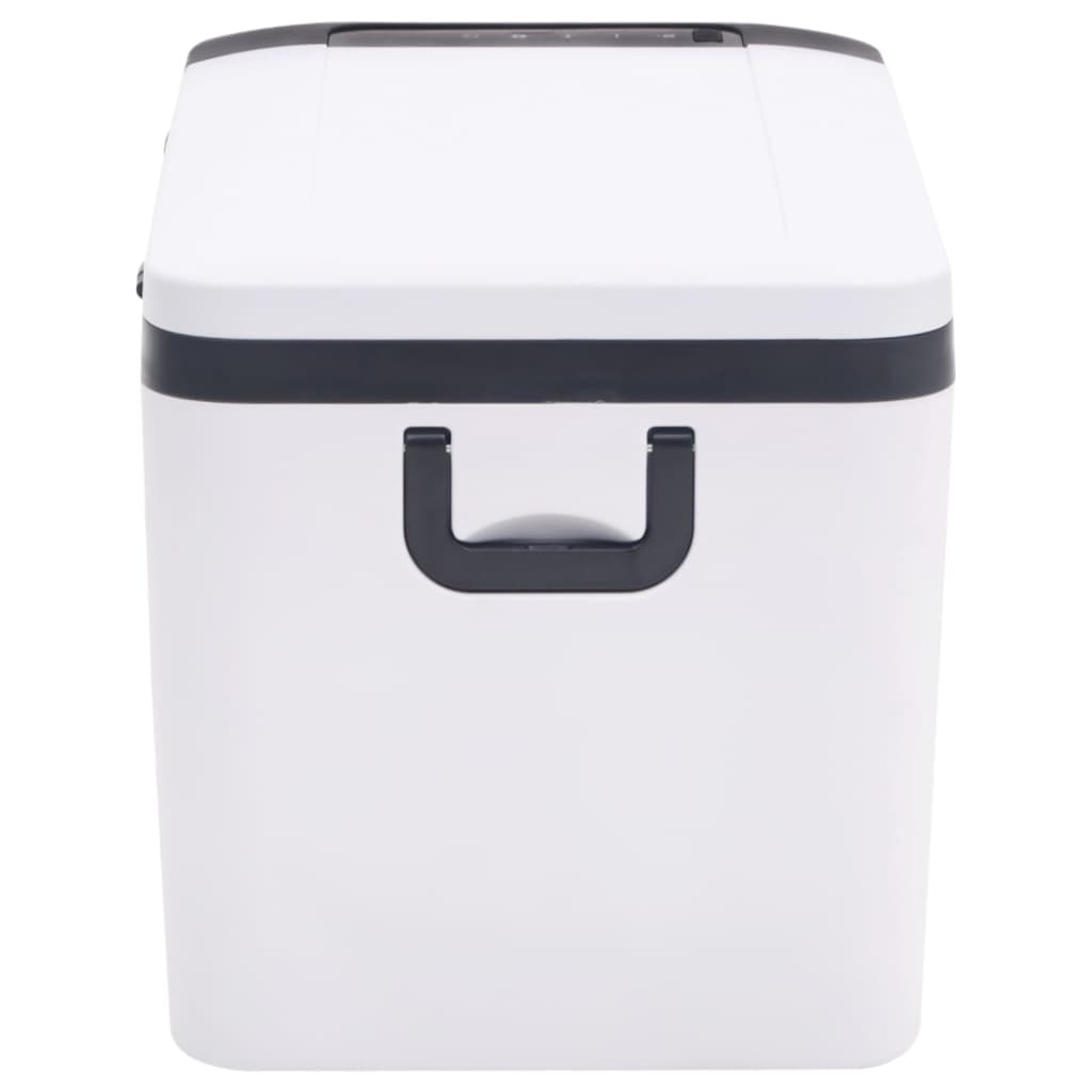vidaXL Koelbox met handvat 25 L PP & PE zwart en wit - Aashly