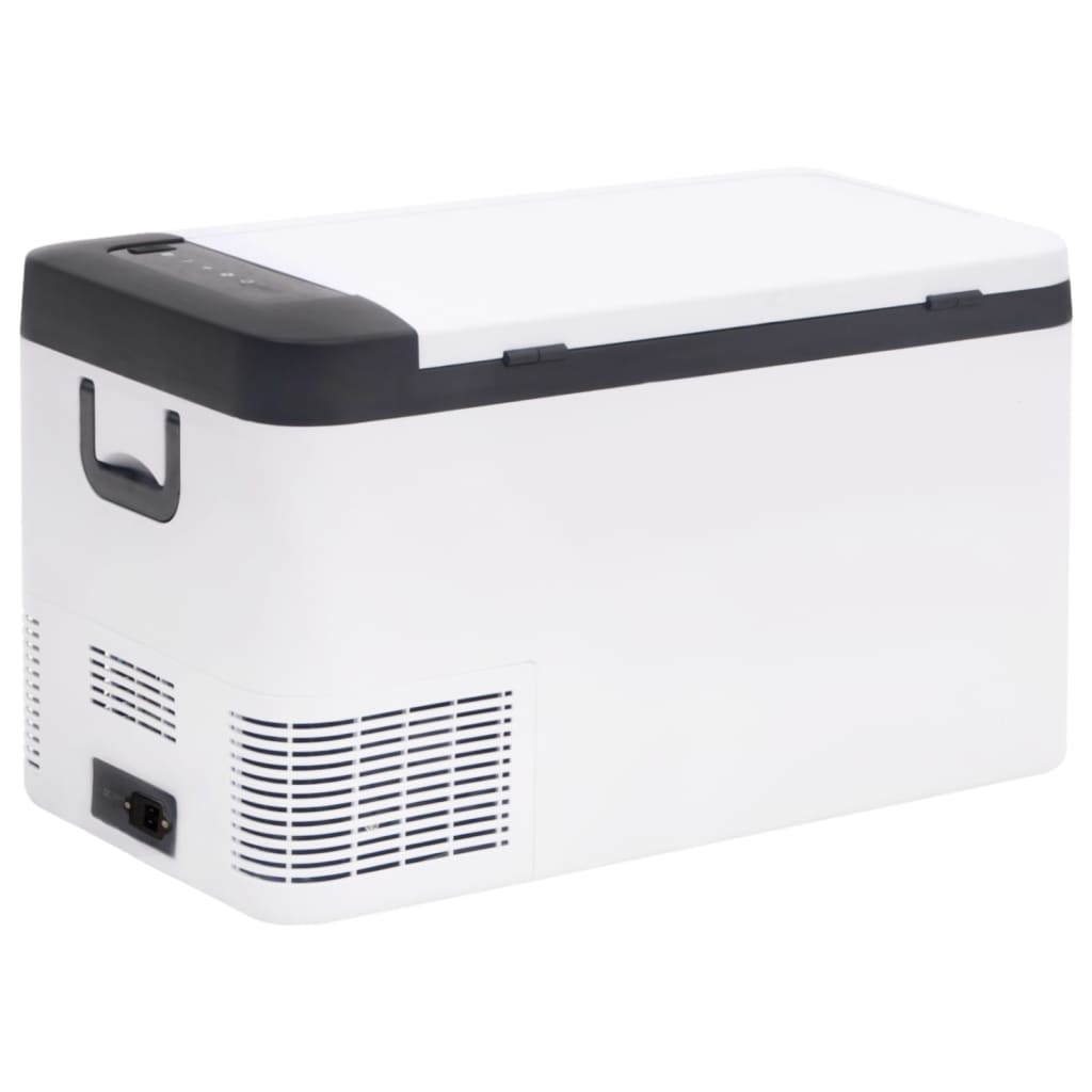 vidaXL Koelbox met handvat 25 L PP & PE zwart en wit - Aashly