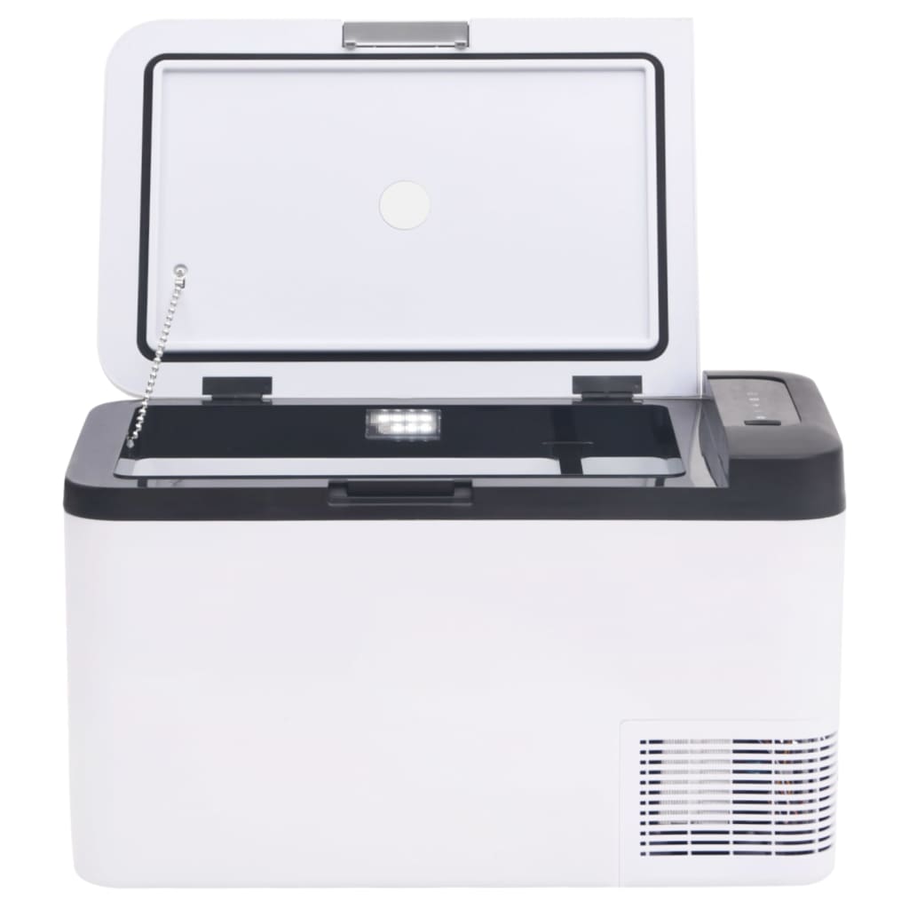 vidaXL Koelbox met handvat 25 L PP & PE zwart en wit - Aashly
