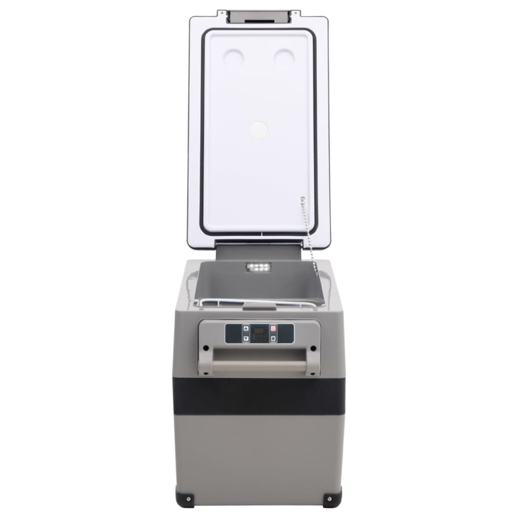 vidaXL Koelbox met handvat 55 L PP & PE zwart en grijs - Aashly