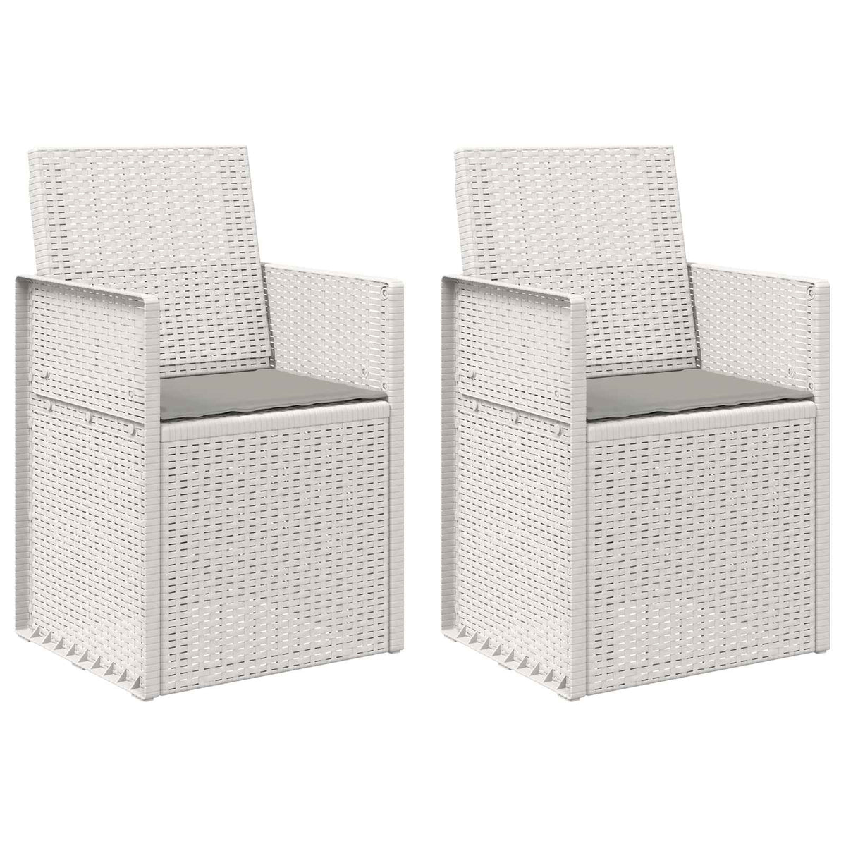 vidaXL Tuin Eetstoelen 2 pcs Antraciet 53 x 47 x 88,5 cm PP
