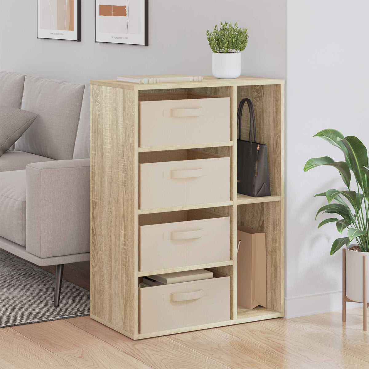 vidaXL Dressoir met lade Wit 60 x 33,5 x 84 cm
