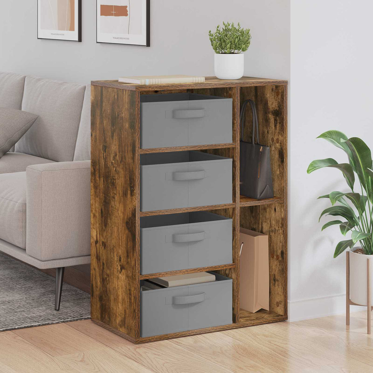 vidaXL Dressoir met lade Wit 60 x 33,5 x 84 cm