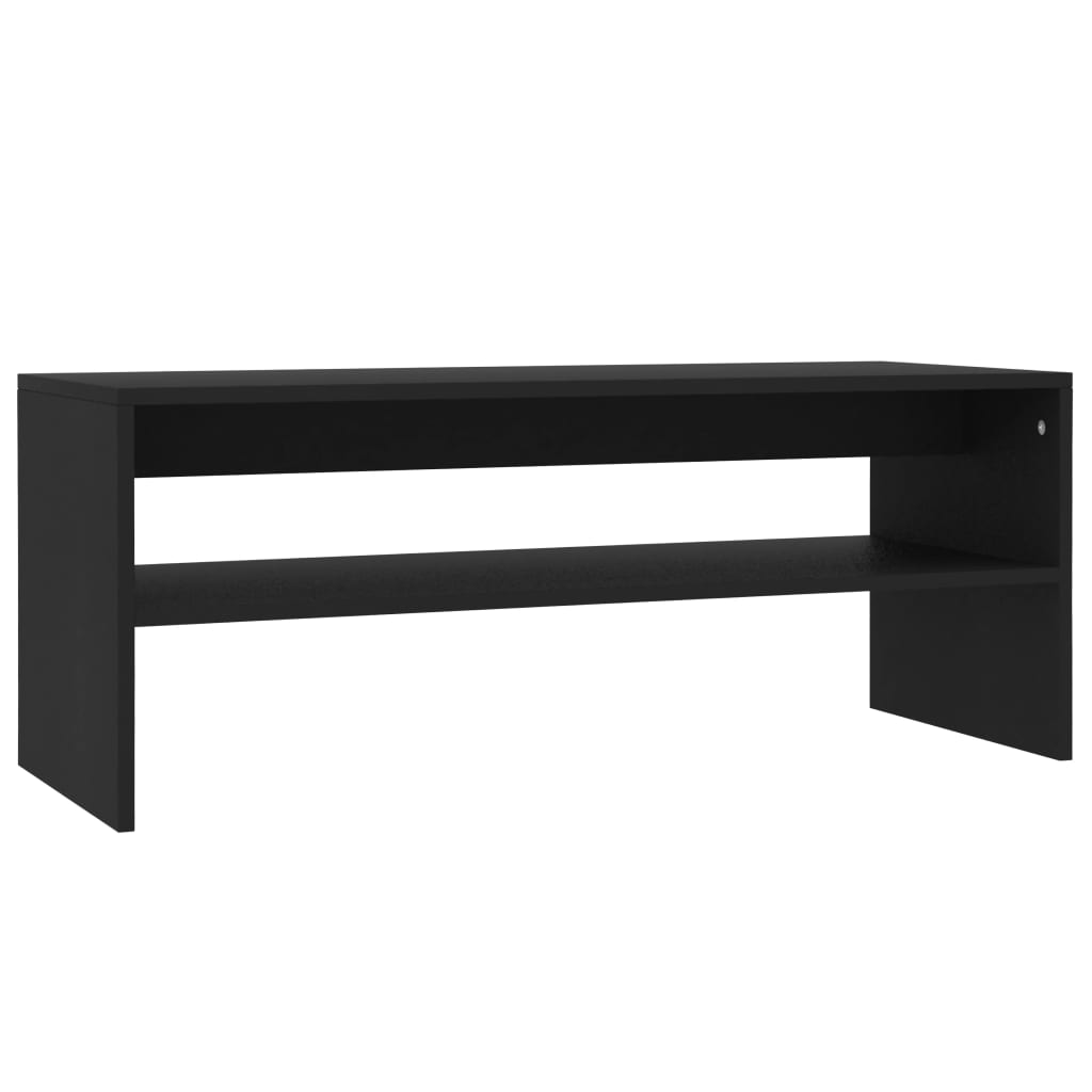vidaXL Salontafel 100x40x40 cm bewerkt hout zwart - Aashly