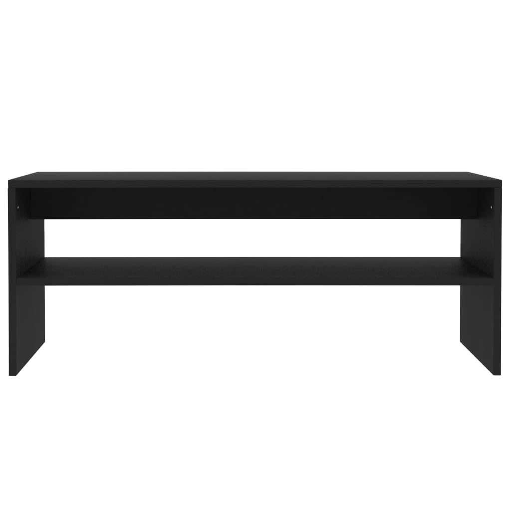 vidaXL Salontafel 100x40x40 cm bewerkt hout zwart - Aashly