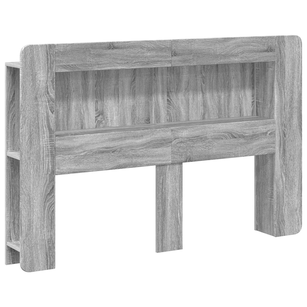 vidaXL Hoofdbordkast met opslag Gerookt Eiken 215 x 18,5 x 100 cm