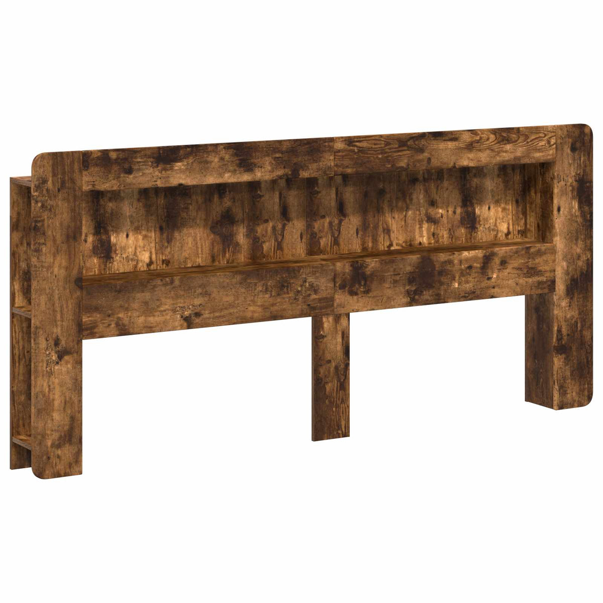 vidaXL Hoofdbordkast met opslag Gerookt Eiken 215 x 18,5 x 100 cm