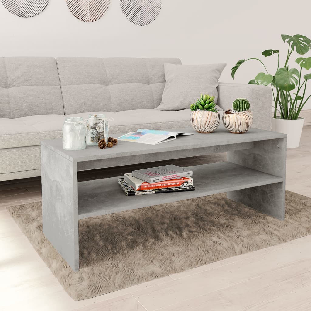 vidaXL Salontafel 100x40x40 cm bewerkt hout zwart - Aashly