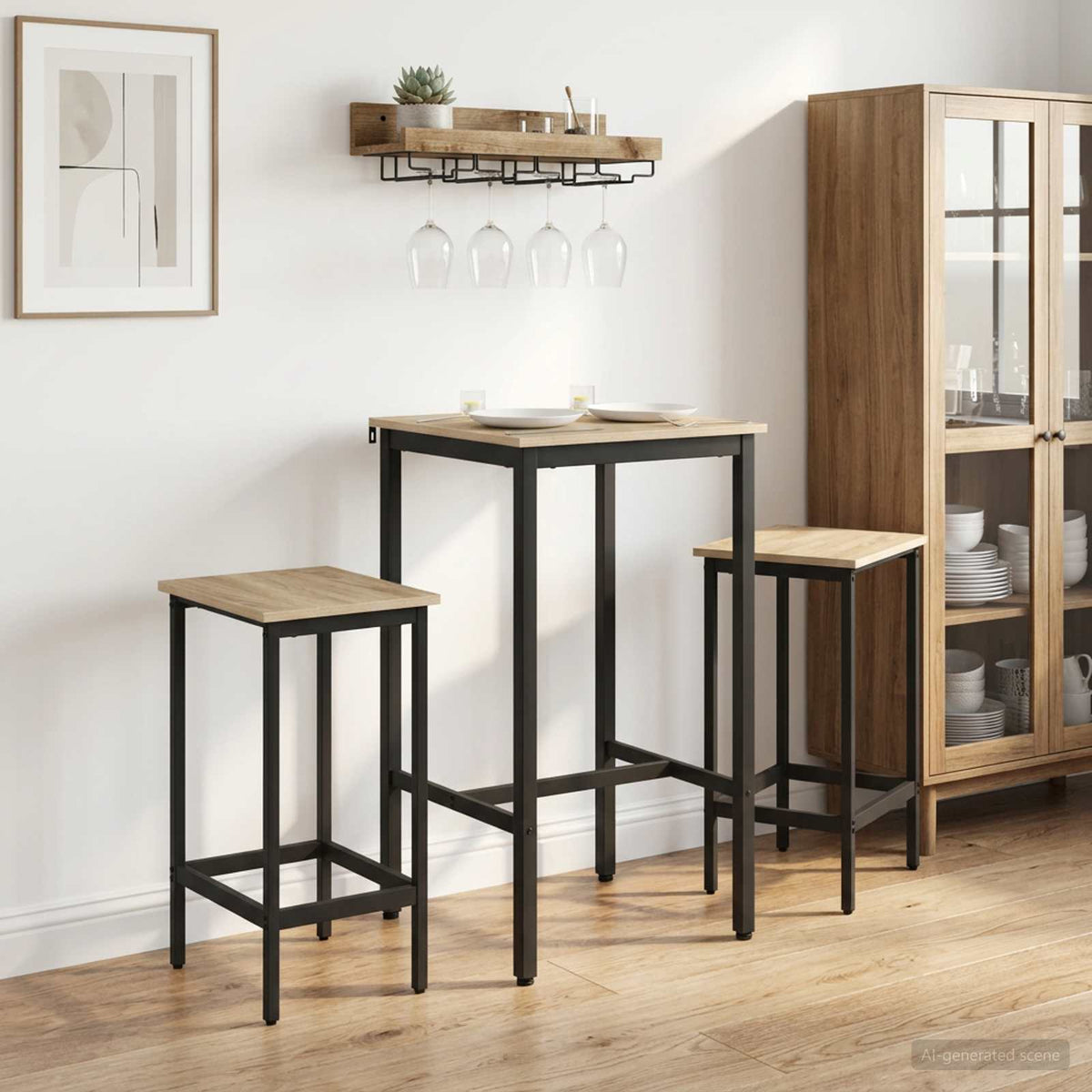 vidaXL Barkruk 2 st Oud hout 40 x 32 x 74 cm Bewerkt hout