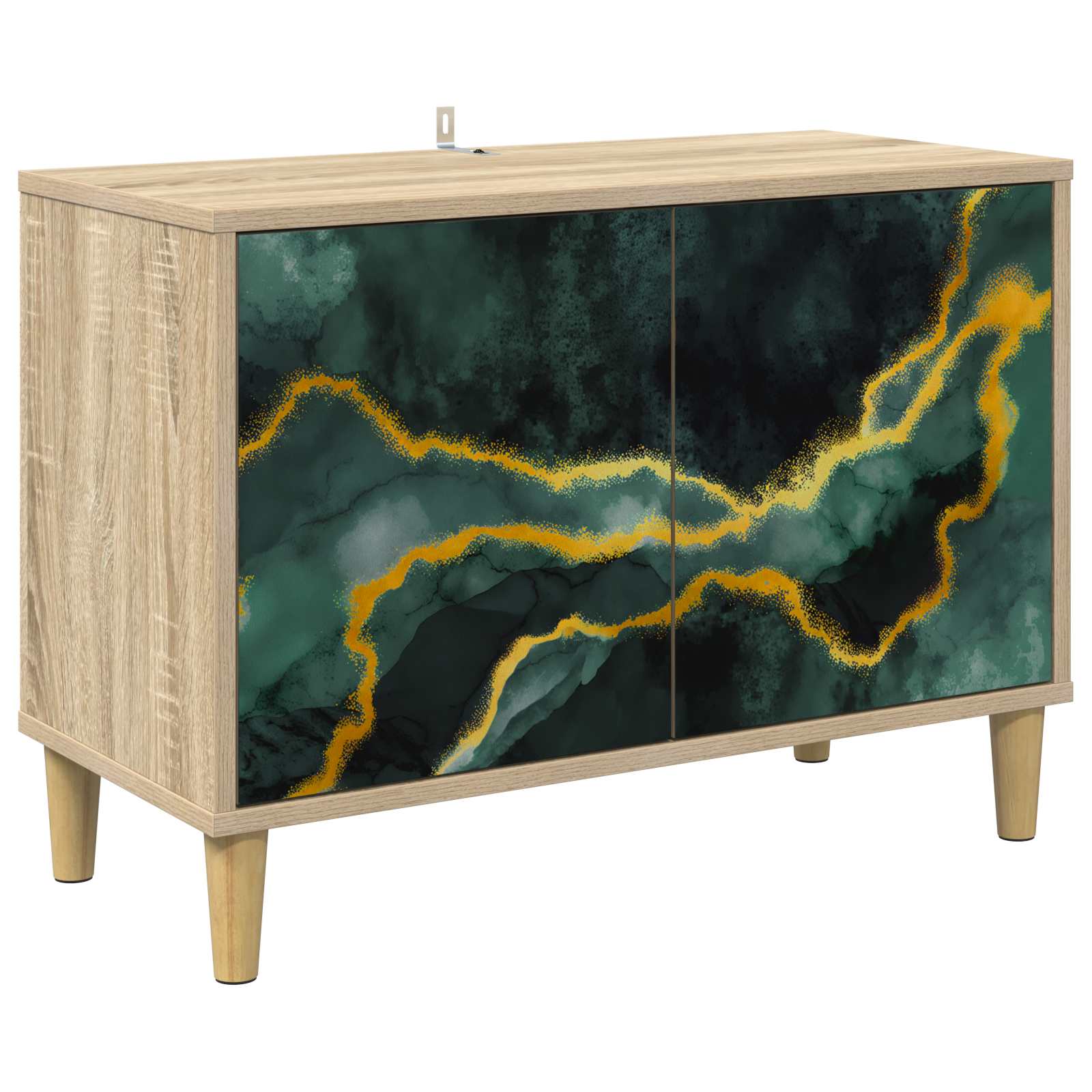 vidaXL Tv-meubel RHENEN 69 x 33 x 50 cm Sonoma Bewerkt hout