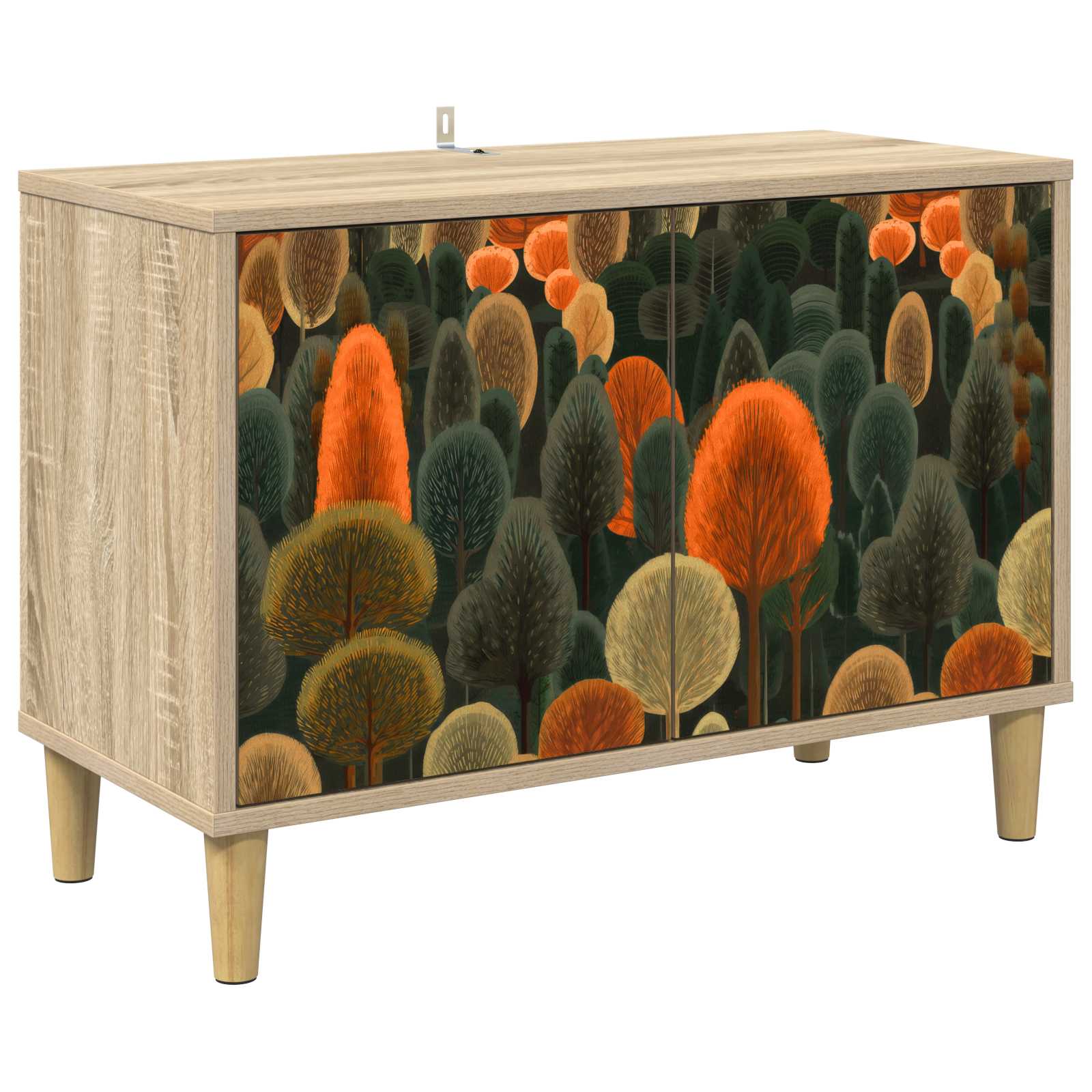 vidaXL Tv-meubel RHENEN 69 x 33 x 50 cm Sonoma Bewerkt hout