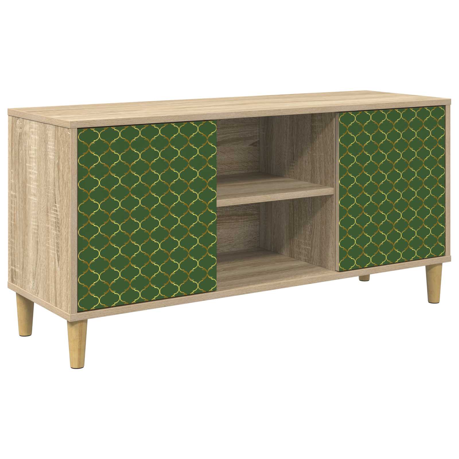 vidaXL Tv-meubel RHENEN 102 x 33 x 50 cm Sonoma Bewerkt hout