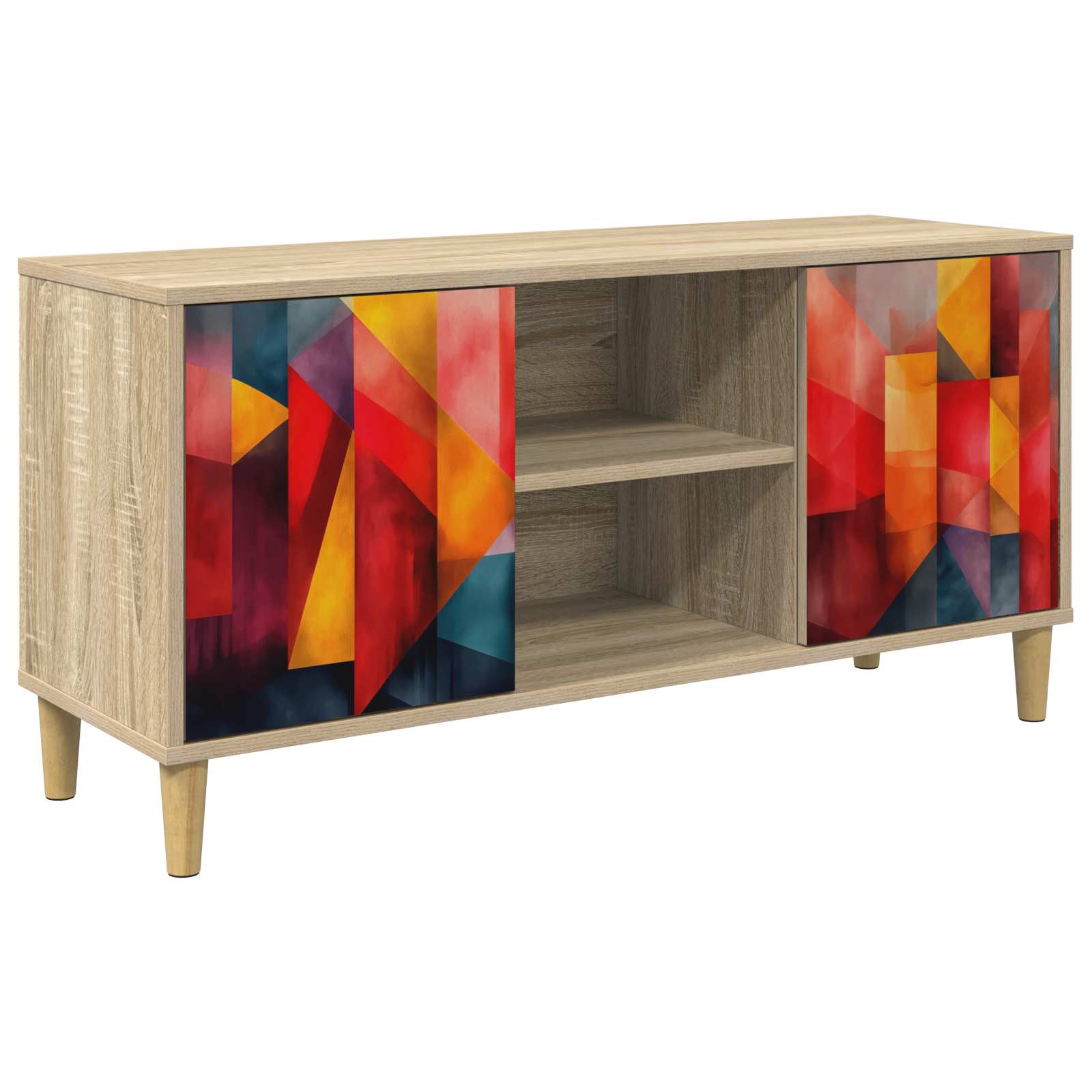 vidaXL Tv-meubel RHENEN 102 x 33 x 50 cm Sonoma Bewerkt hout