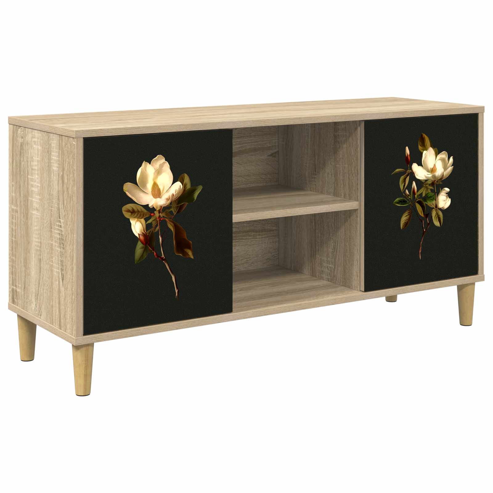 vidaXL Tv-meubel RHENEN 102 x 33 x 50 cm Sonoma Bewerkt hout