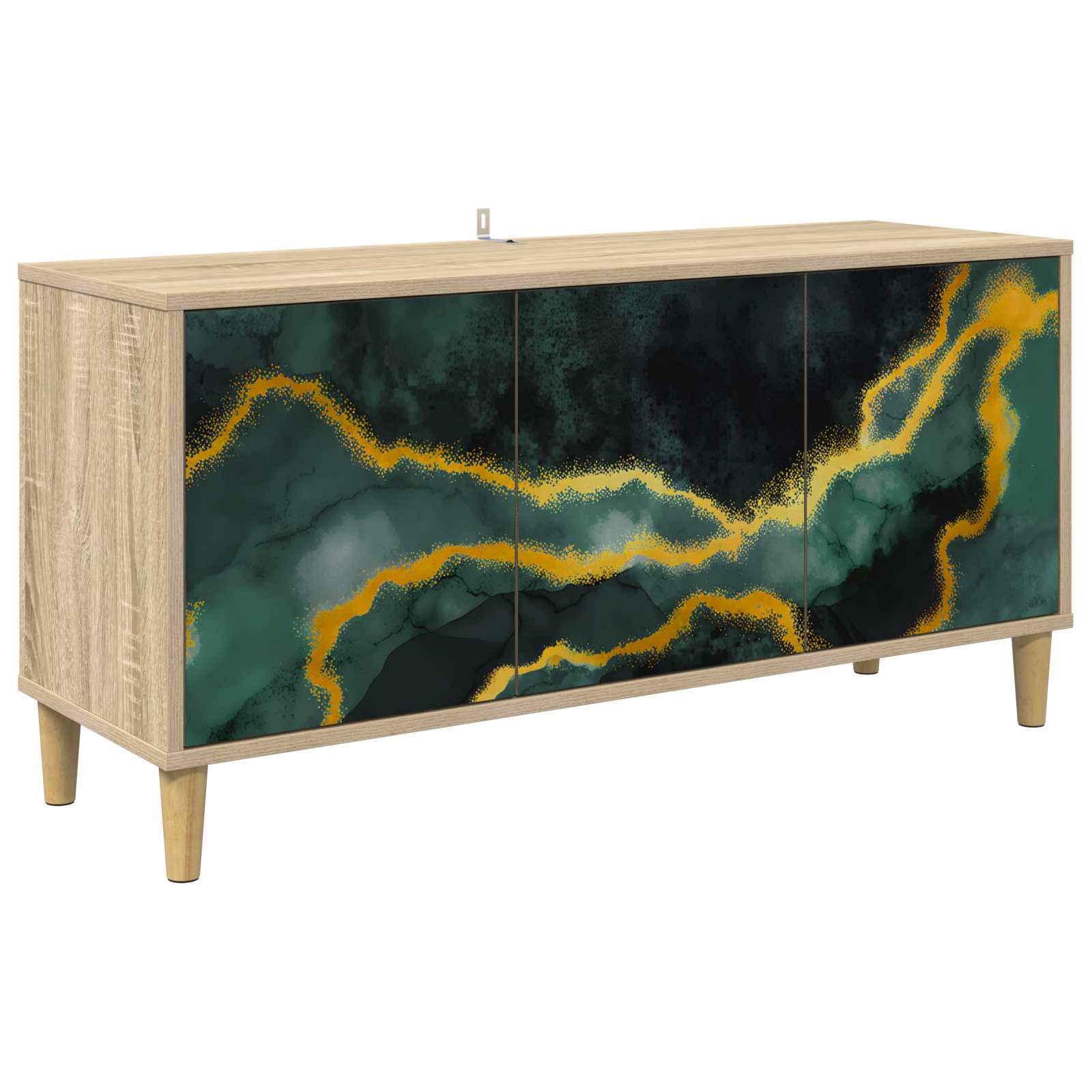 vidaXL Tv-meubel RHENEN 102 x 33 x 50 cm Sonoma Bewerkt hout
