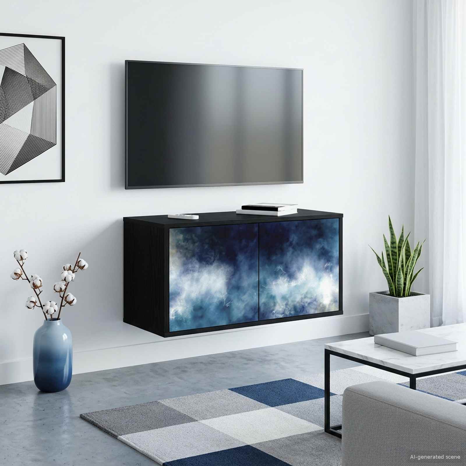 vidaXL Wandgemonteerd tv-meubel RHENEN 69 x 33 x 40 cm Sonoma Eiken