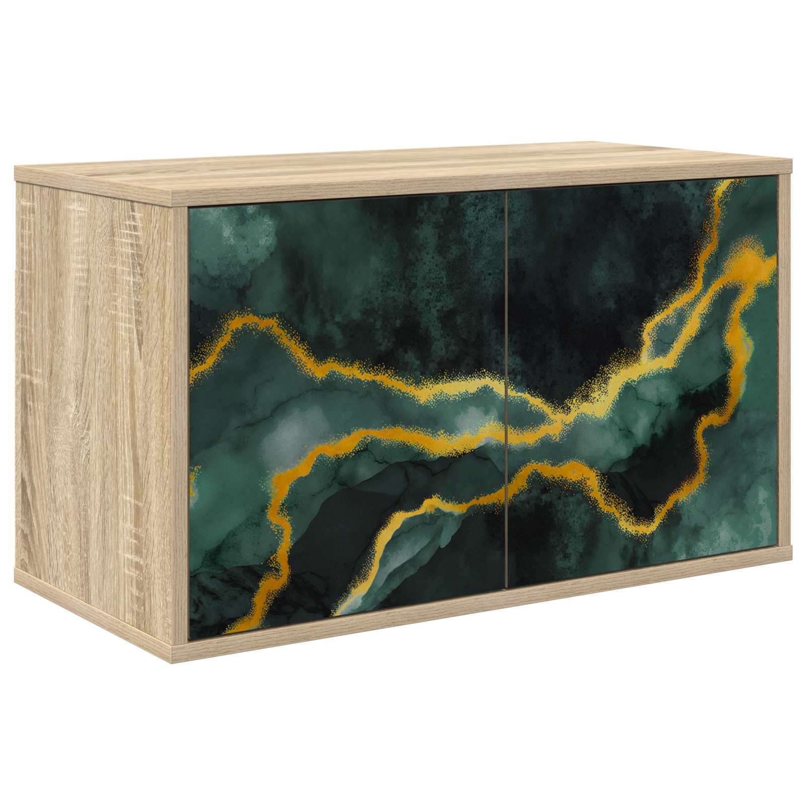 vidaXL Wandgemonteerd tv-meubel RHENEN 69 x 33 x 40 cm Sonoma Eiken