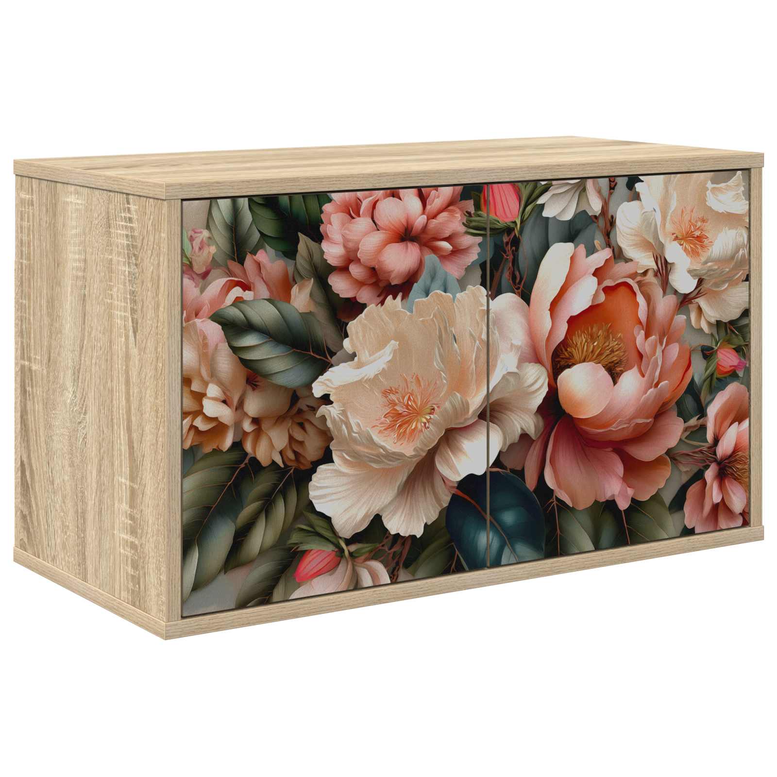 vidaXL Wandgemonteerd tv-meubel RHENEN 69 x 33 x 40 cm Sonoma Eiken