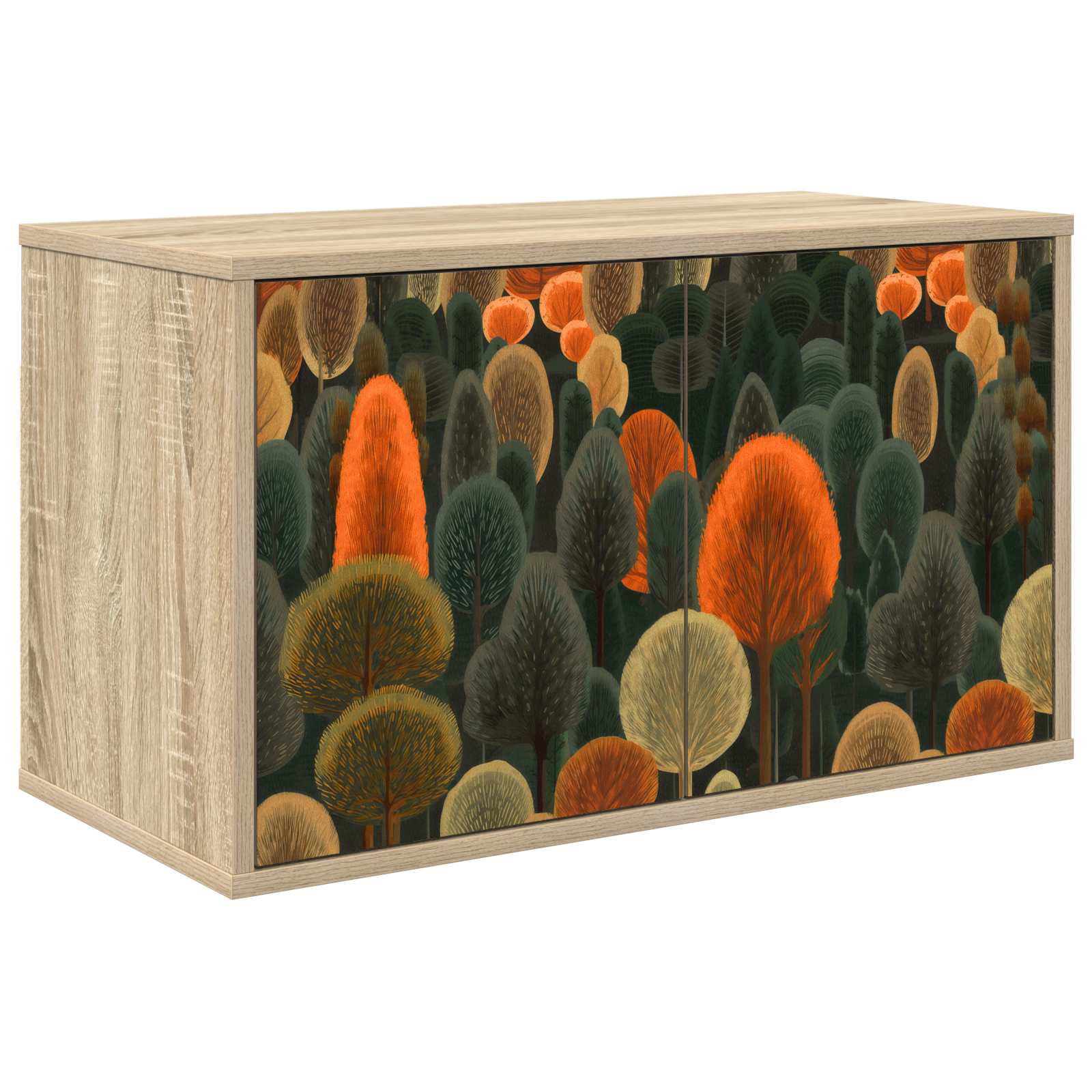 vidaXL Wandgemonteerd tv-meubel RHENEN 69 x 33 x 40 cm Sonoma Eiken