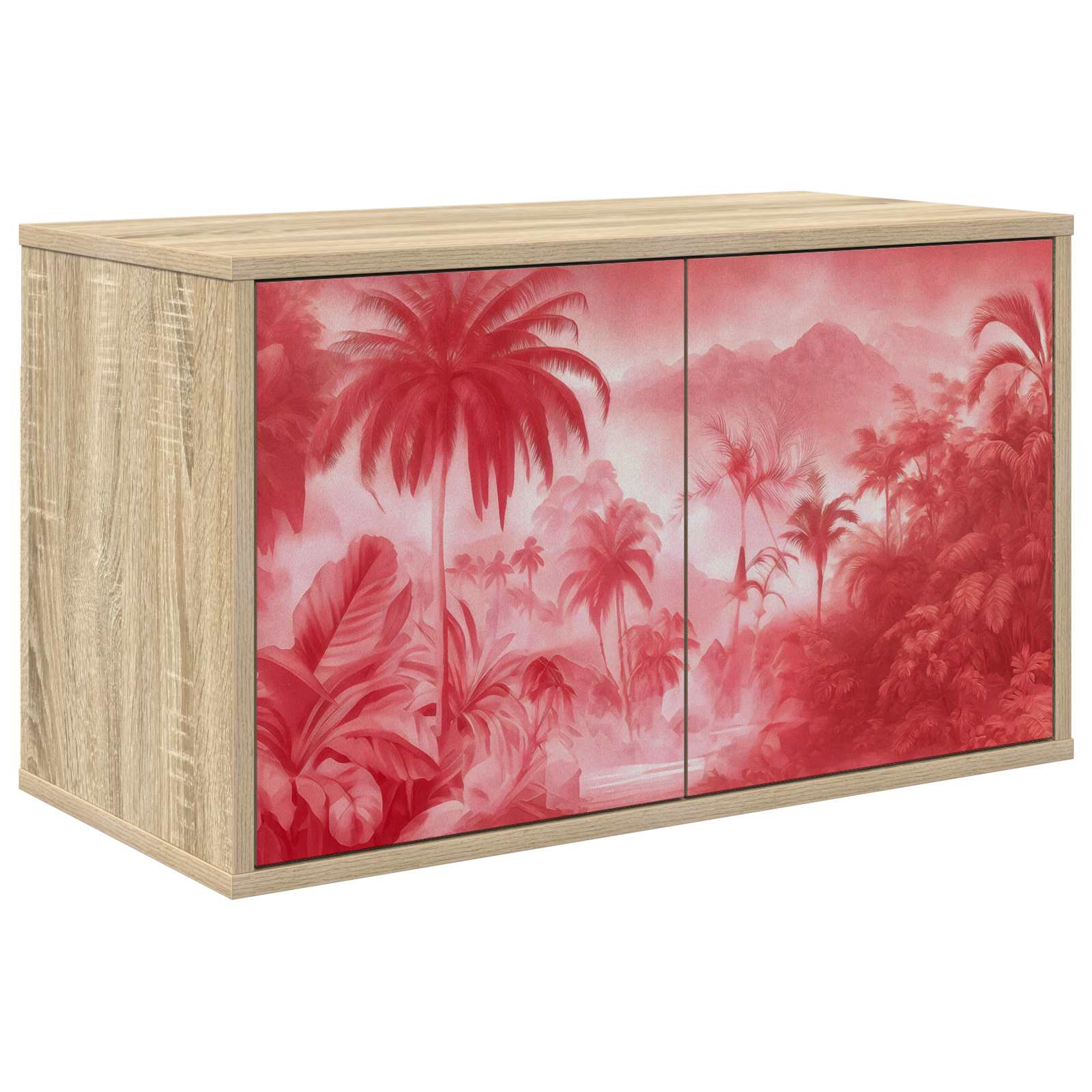 vidaXL Wandgemonteerd tv-meubel RHENEN 69 x 33 x 40 cm Sonoma Eiken