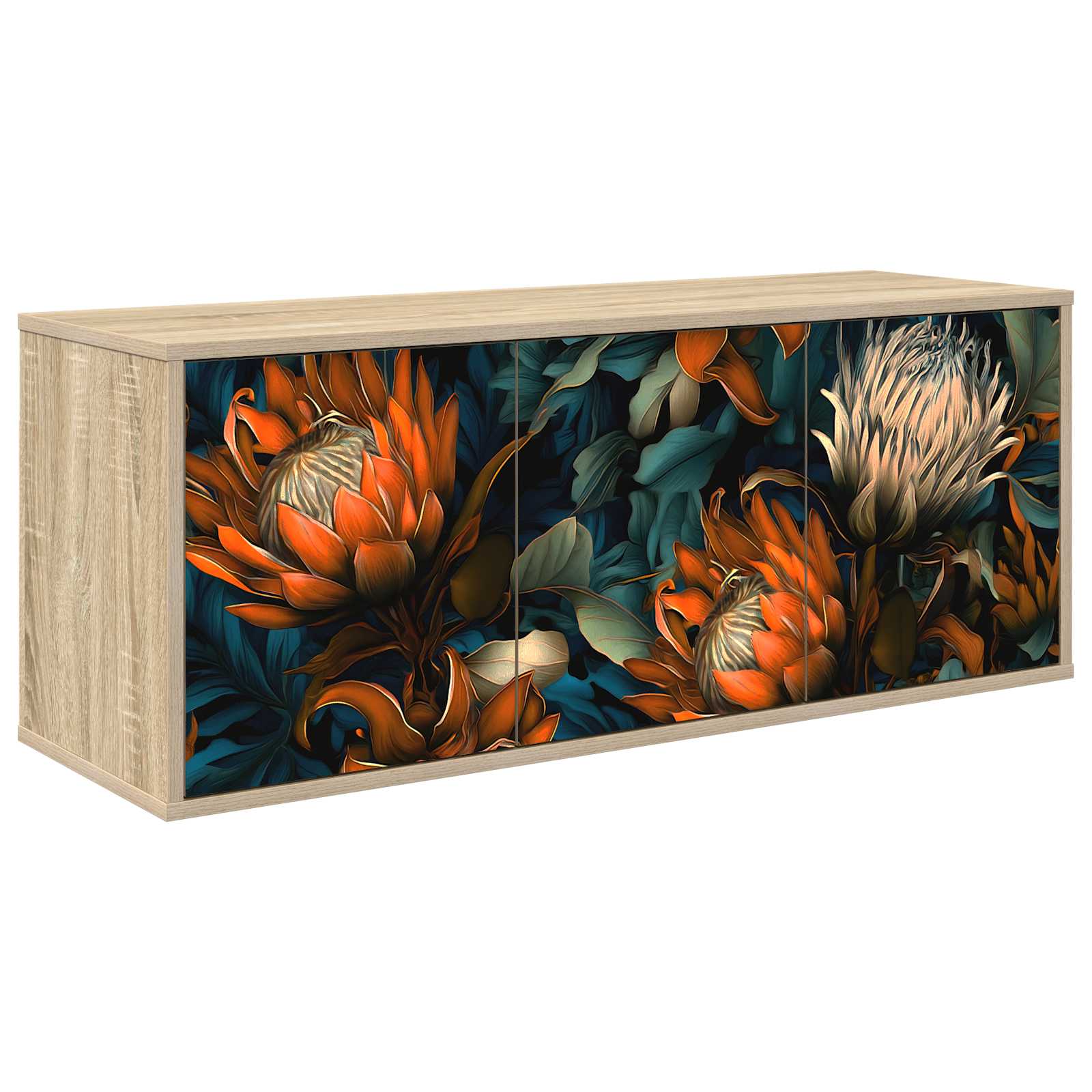 vidaXL Wandgemonteerd tv-meubel RHENEN 102 x 33 x 40 cm Sonoma Eiken