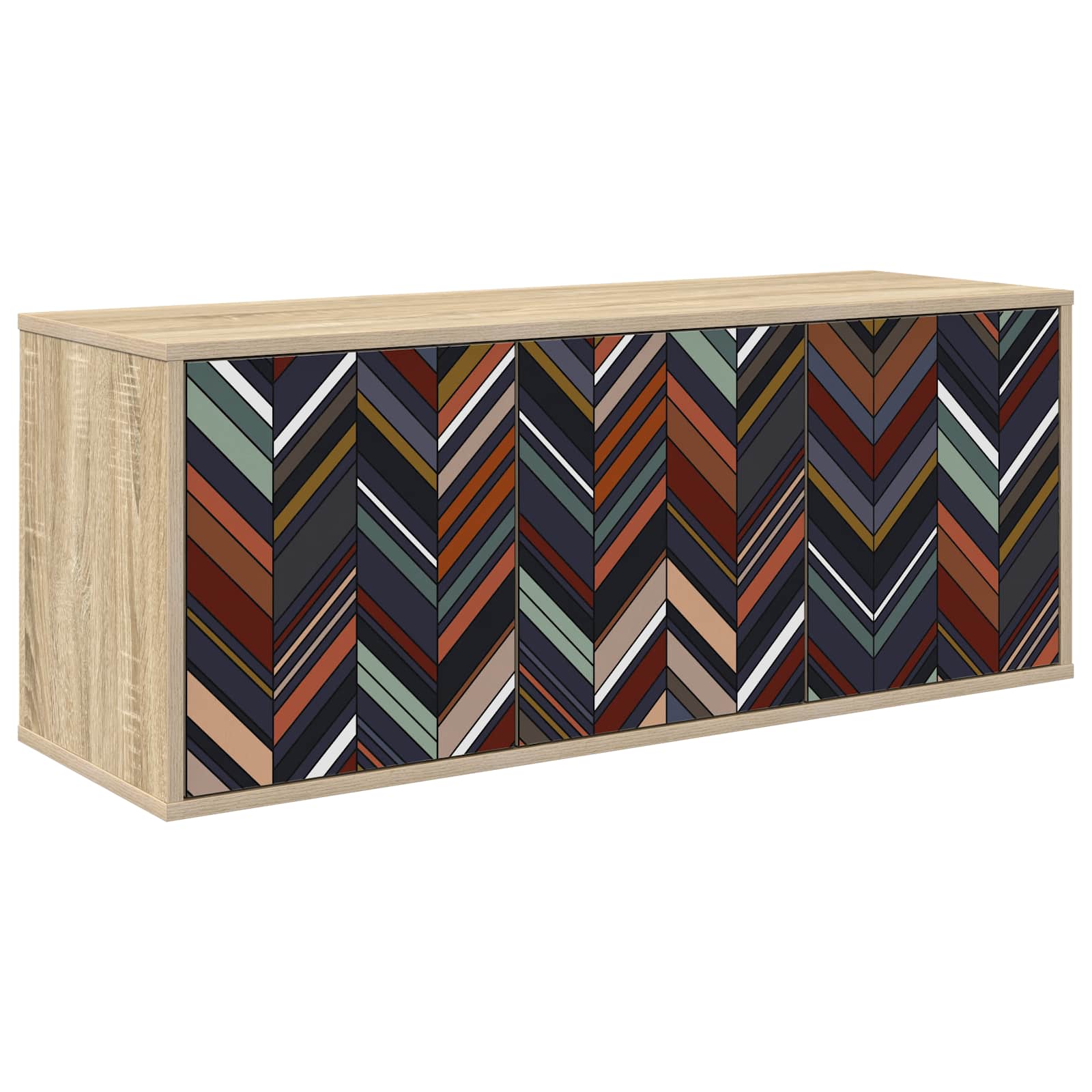 vidaXL Wandgemonteerd tv-meubel RHENEN 102 x 33 x 40 cm Sonoma Eiken