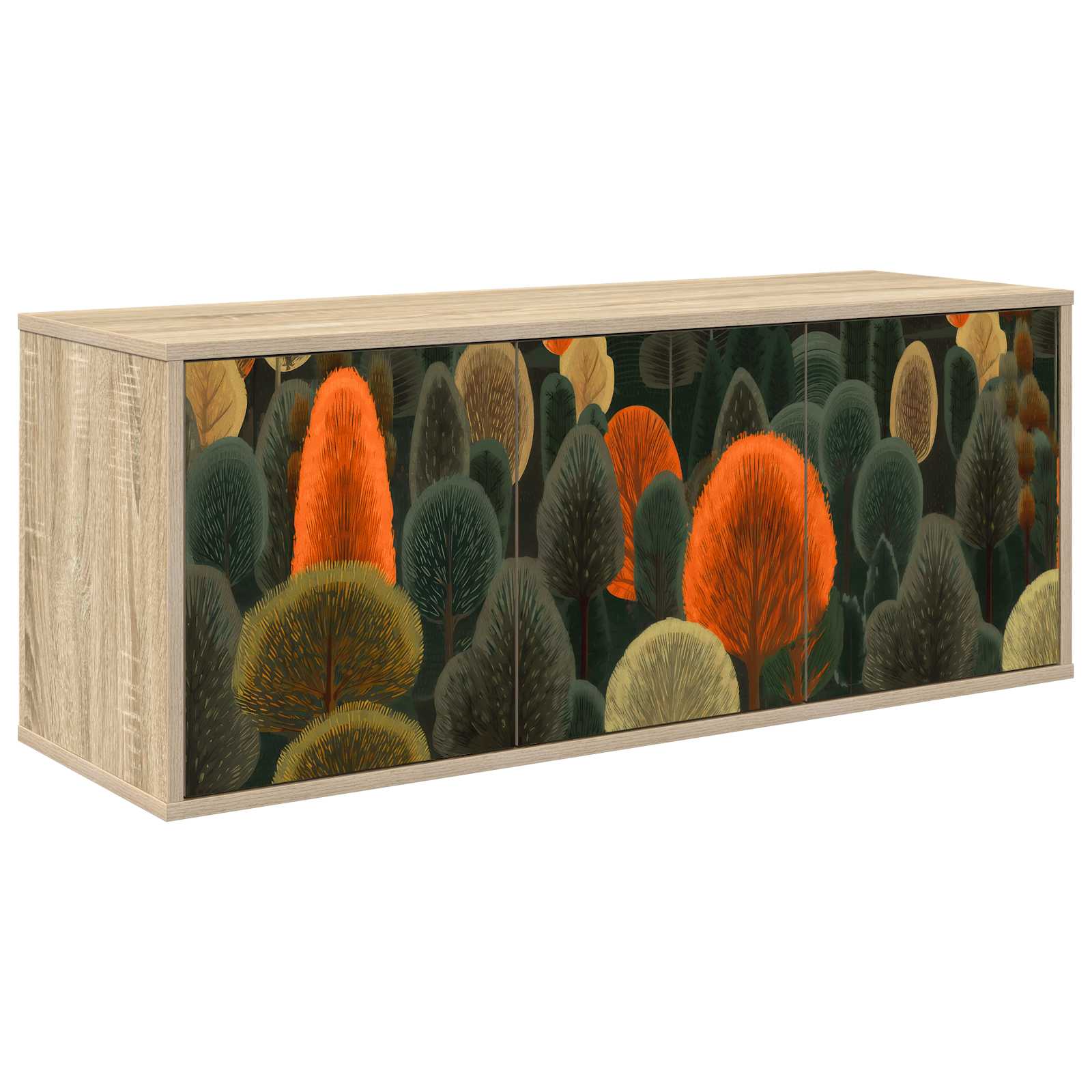 vidaXL Wandgemonteerd tv-meubel RHENEN 102 x 33 x 40 cm Sonoma Eiken