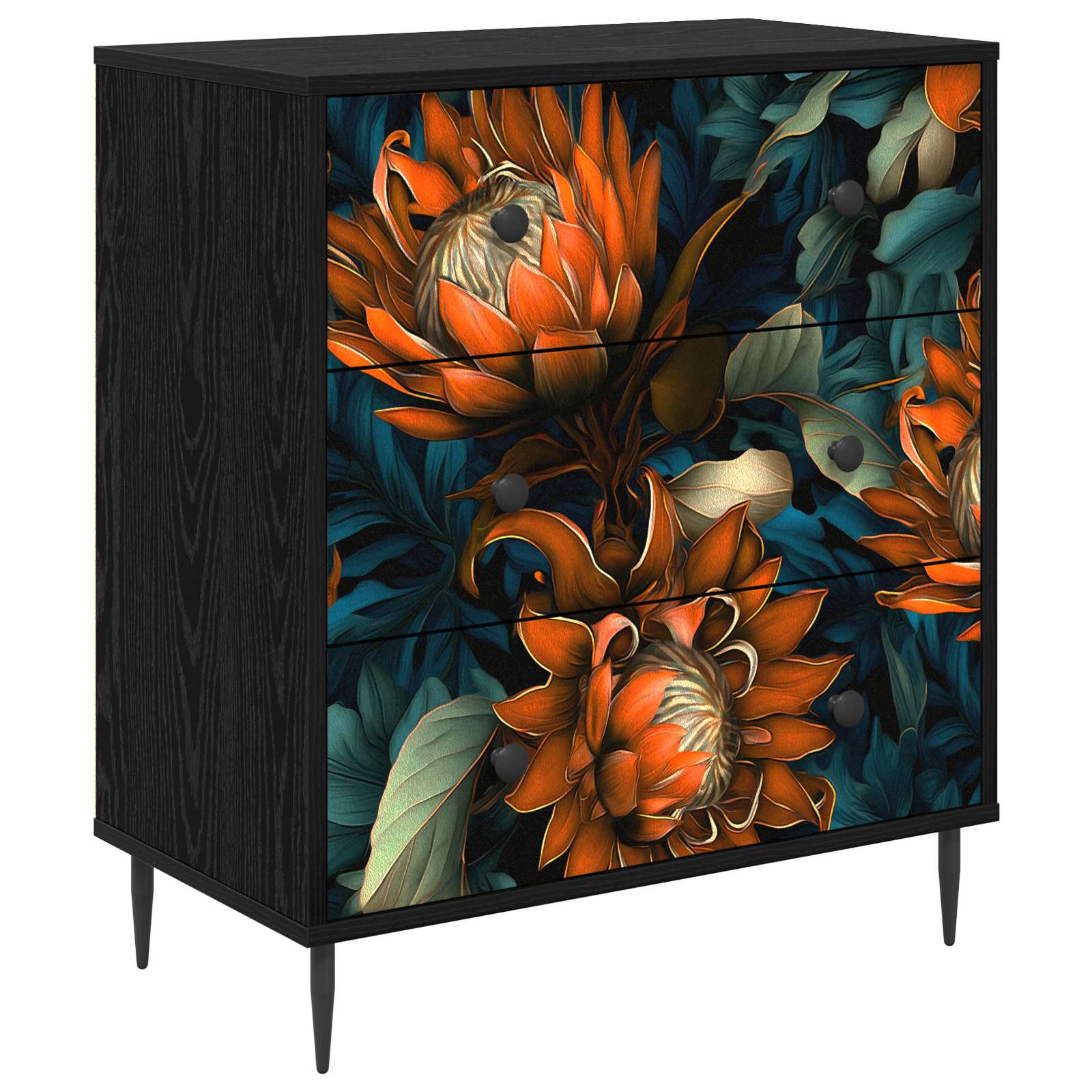 vidaXL Ladekast RHENEN Tropisch junglemotief 66 x 36,5 x 76 cm