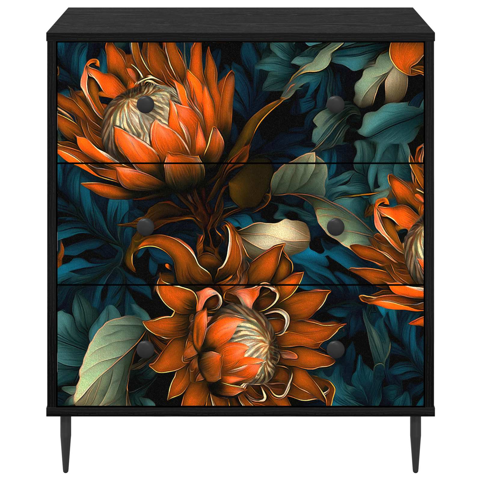 vidaXL Ladekast RHENEN Tropisch junglemotief 66 x 36,5 x 76 cm