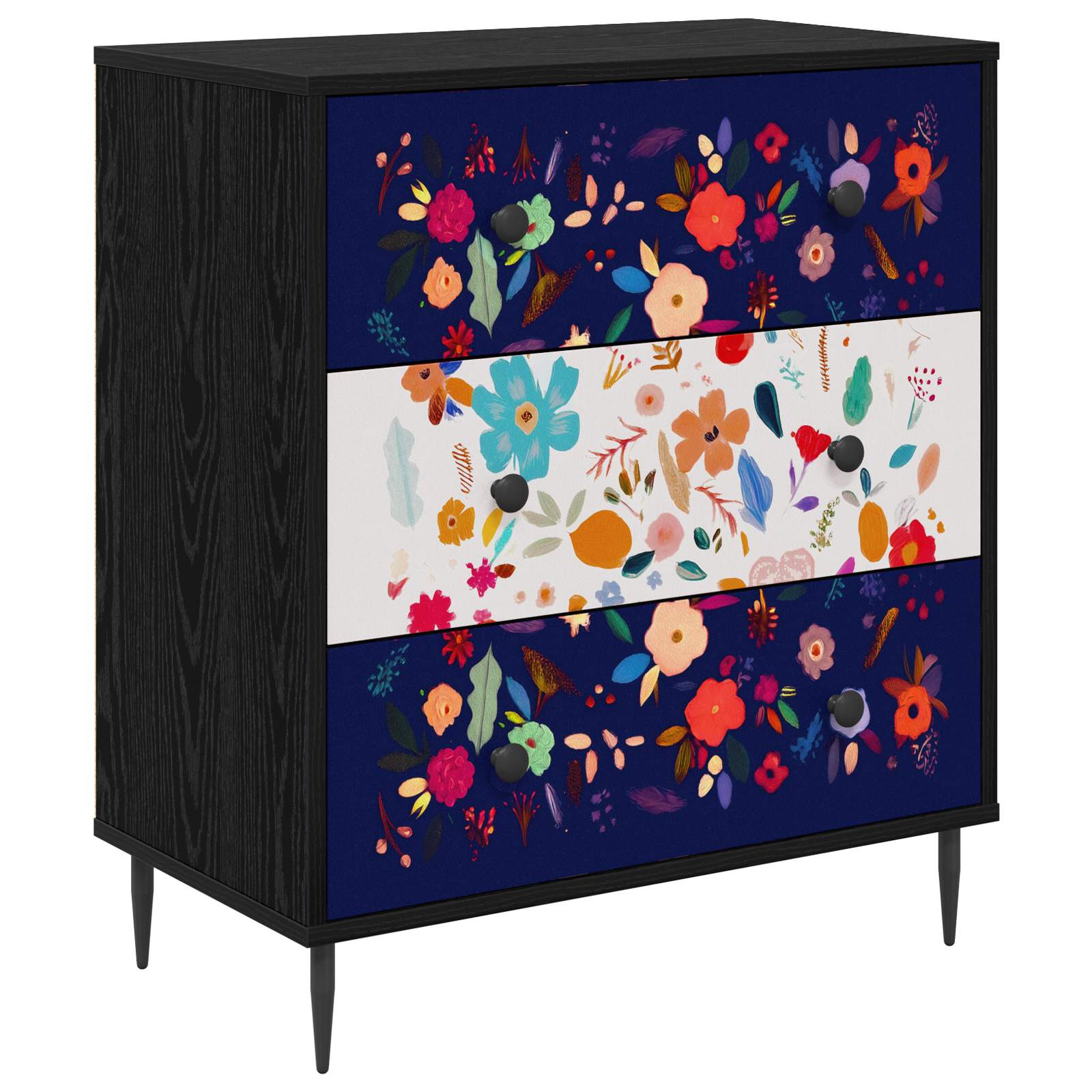 vidaXL Ladekast RHENEN Tropisch junglemotief 66 x 36,5 x 76 cm