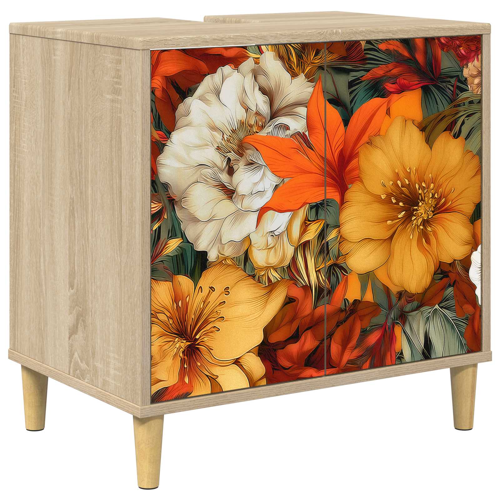vidaXL Badkamerkast RHENEN Sonoma 60 x 40 x 60 cm Bewerkt hout