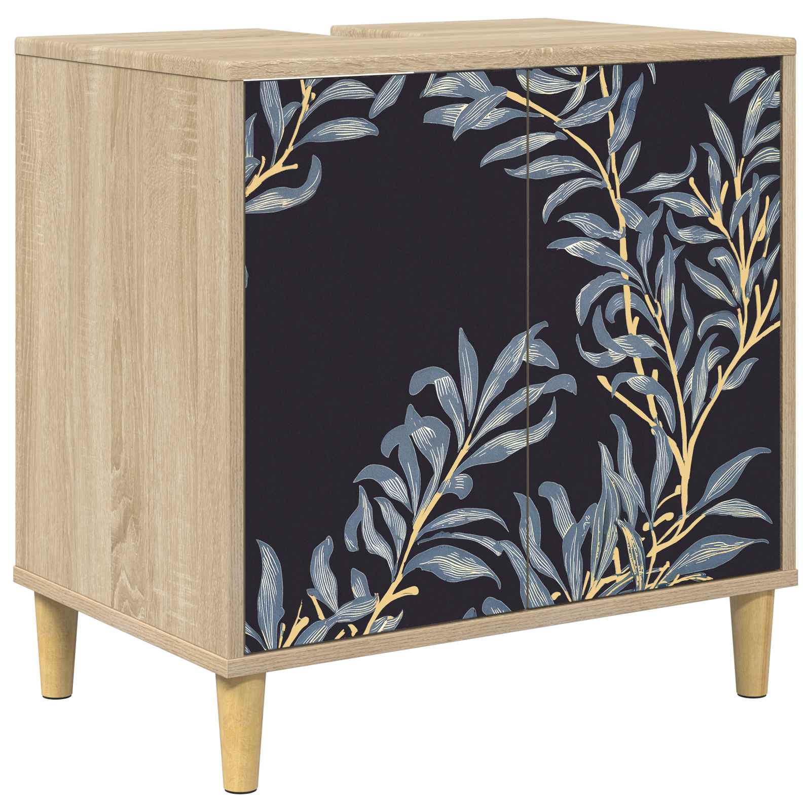 vidaXL Badkamerkast RHENEN Sonoma 60 x 40 x 60 cm Bewerkt hout