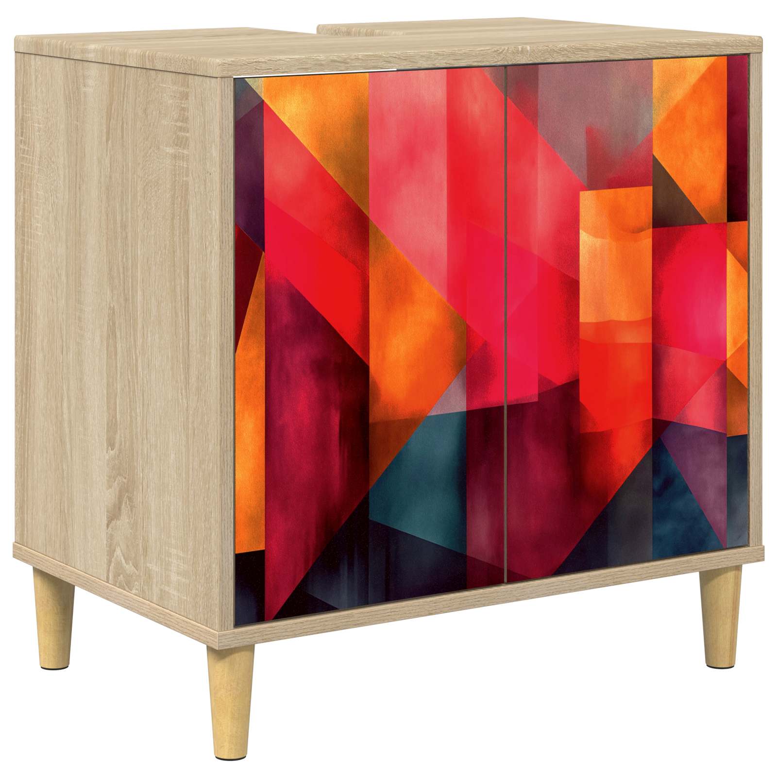 vidaXL Badkamerkast RHENEN Sonoma 60 x 40 x 60 cm Bewerkt hout