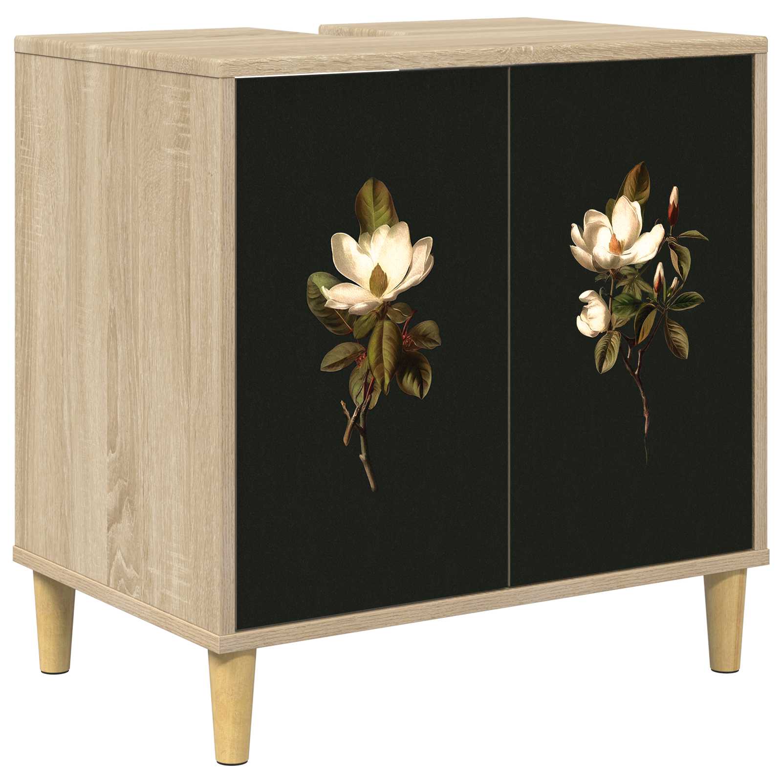 vidaXL Badkamerkast RHENEN Sonoma 60 x 40 x 60 cm Bewerkt hout