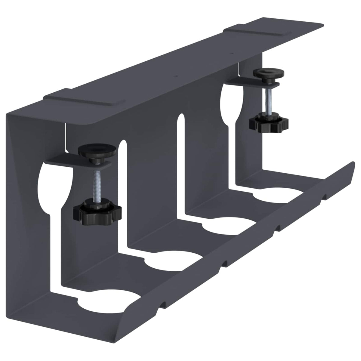 vidaXL Kabelgoot voor onder bureau 2 st Wit 43 x 10 x 15 cm