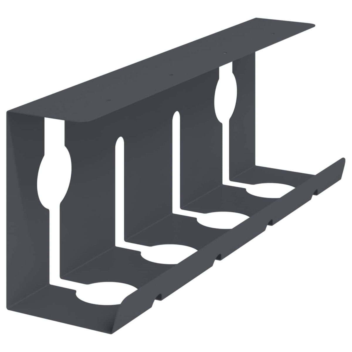 vidaXL Kabelgoot voor onder bureau 2 st Wit 43 x 10 x 15 cm
