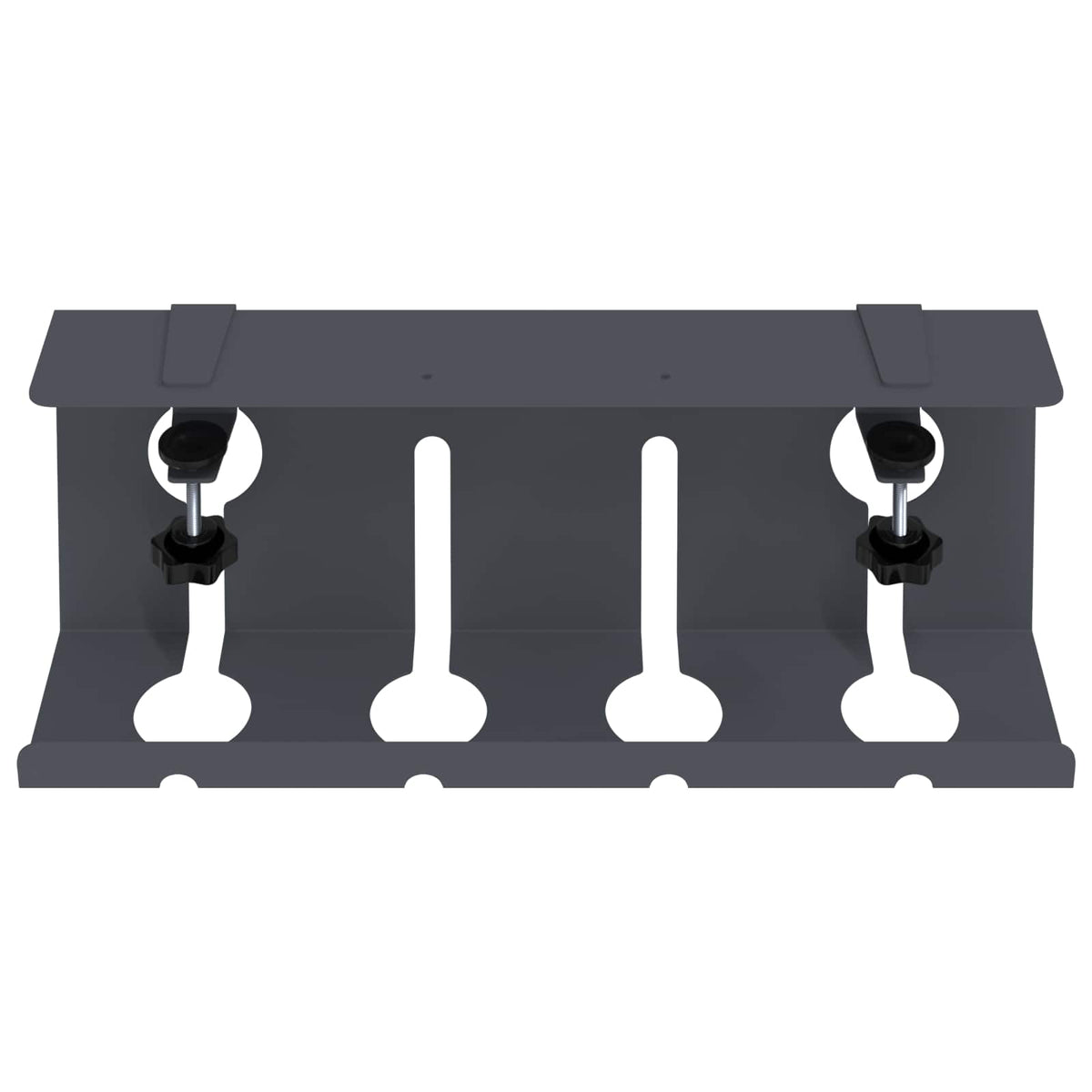 vidaXL Kabelgoot voor onder bureau 2 st Wit 43 x 10 x 15 cm