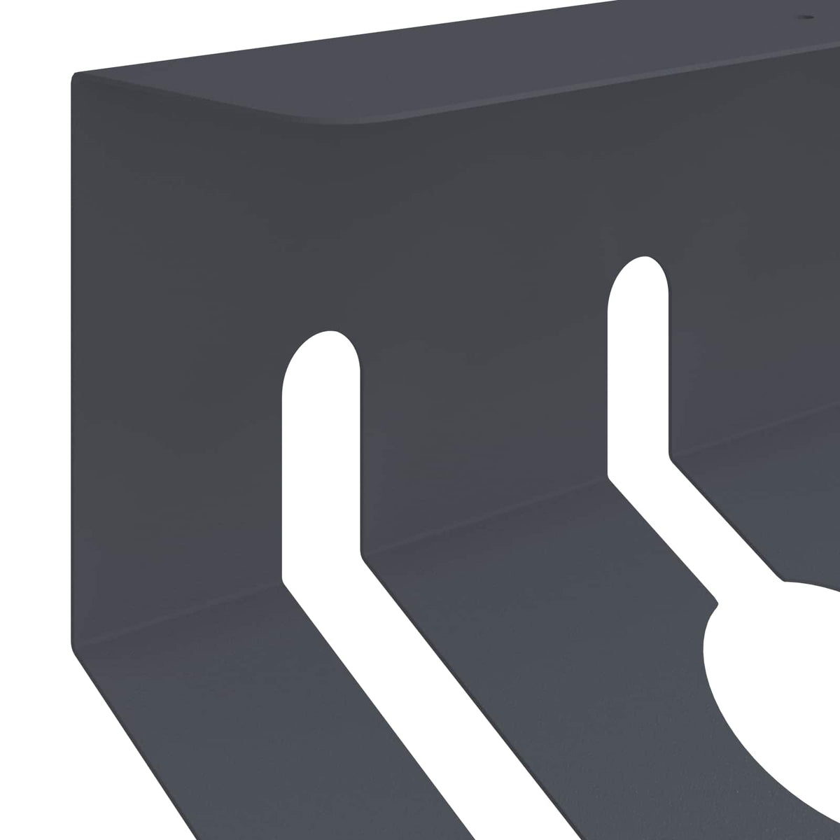 vidaXL Kabelgoot voor onder bureau 2 st Antracietkleurig