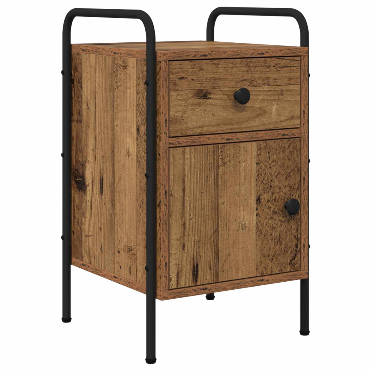 vidaXL Nachtkastje Gerookt eiken 35 x 36,5 x 61 cm Bewerkt hout