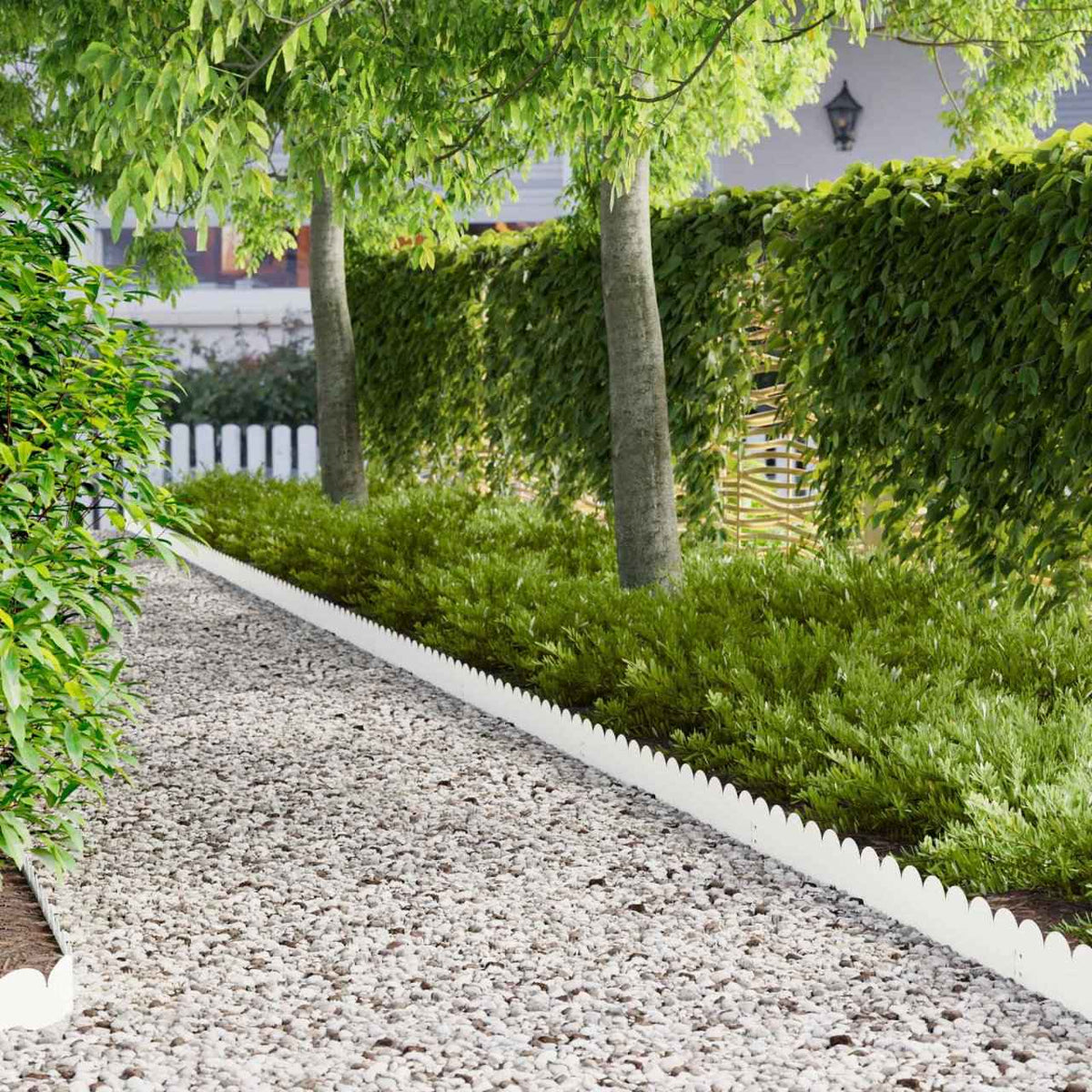 vidaXL Gazonrand 10 pcs 103 x 15 cm Staal Zwart