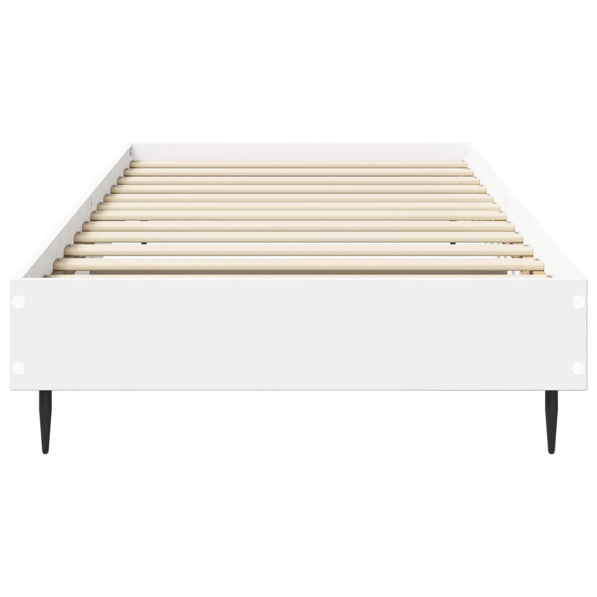 vidaXL Bedframe Wit 80 x 200 cm Bewerkt hout